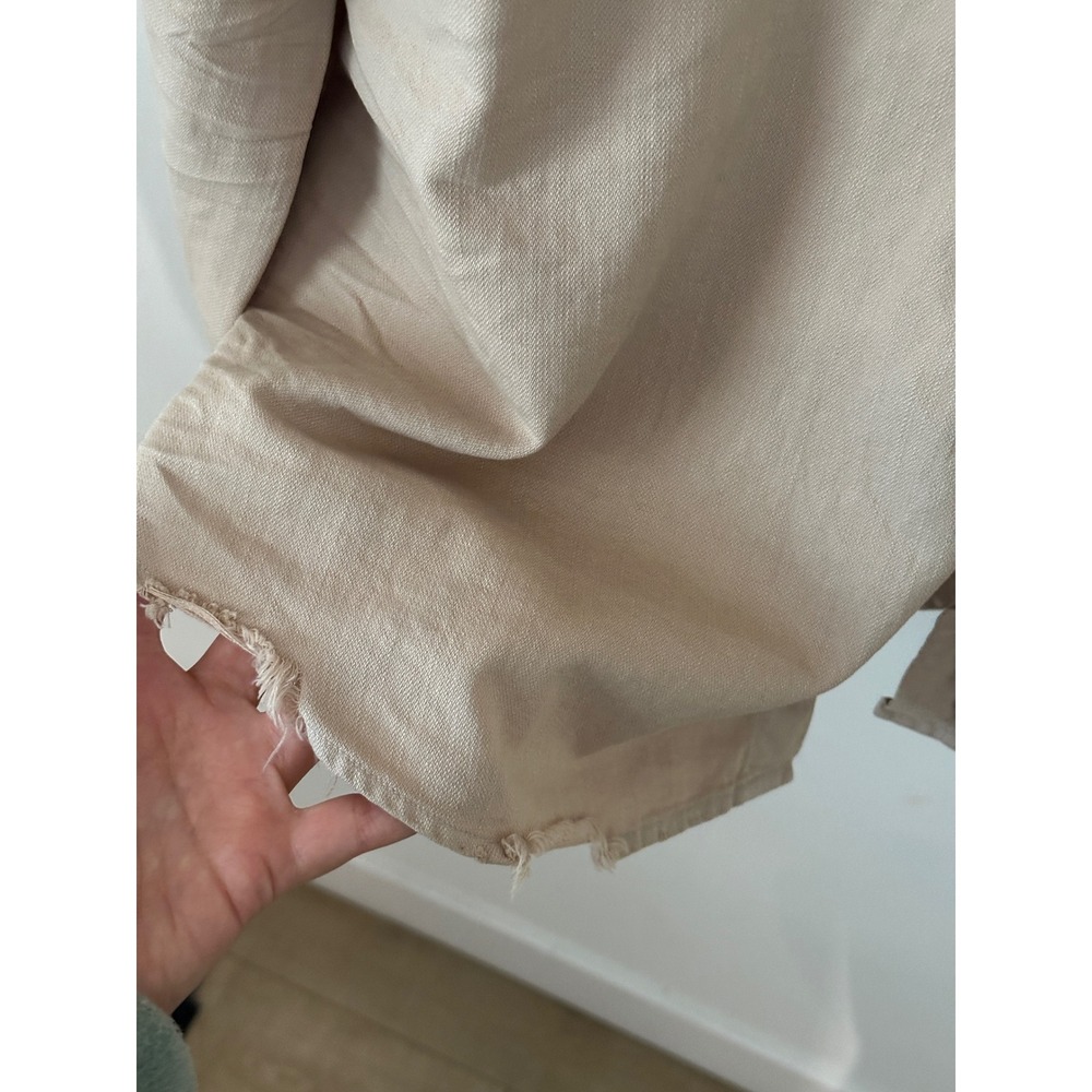 Frank & Eileen Luke Tan Cotton Button Down Shirt Mens XXL Made w/ Italy Fabric - Picture 9 of 11